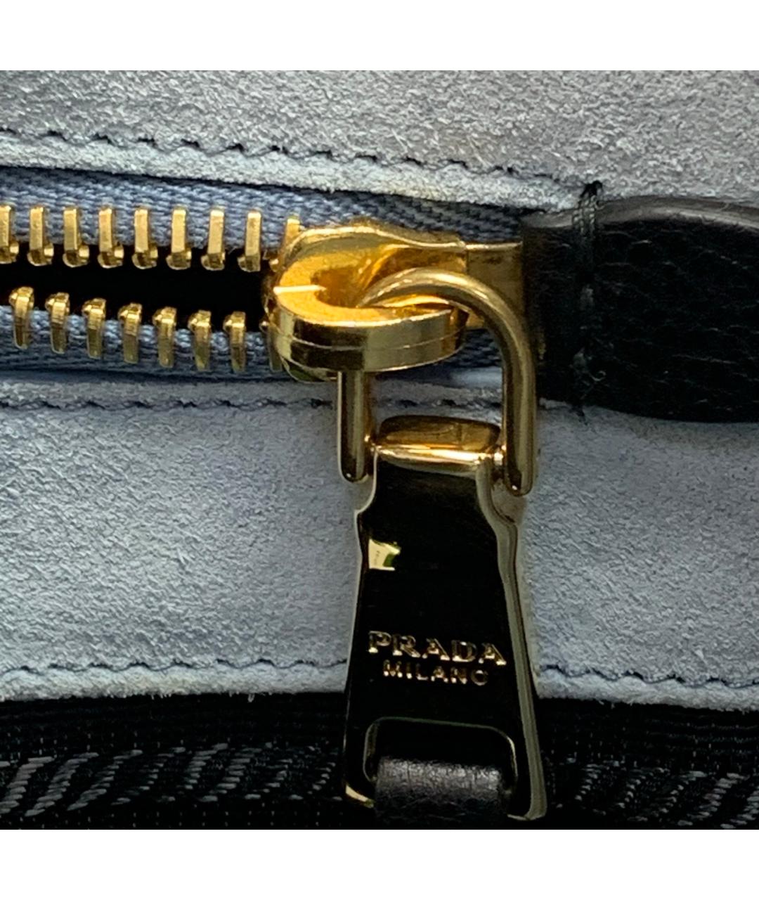 PRADA Черная кожаная сумка тоут, фото 9