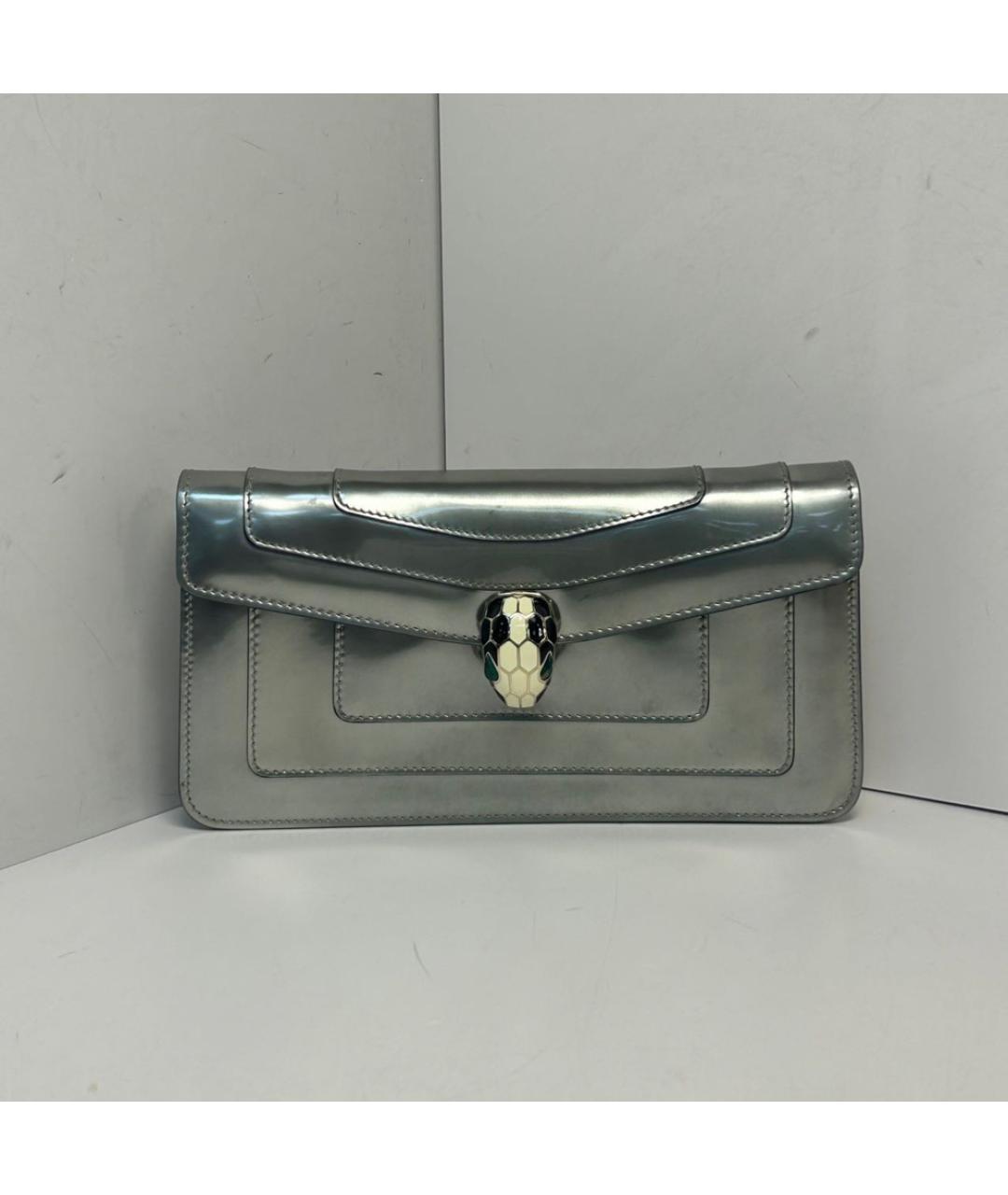 BVLGARI Серебряная кожаная сумка через плечо, фото 8