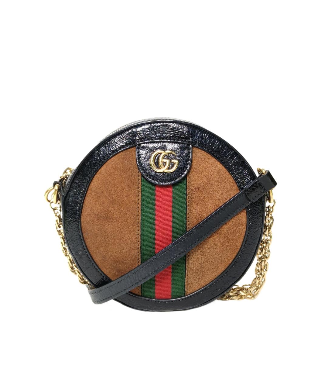 GUCCI Коричневая замшевая сумка через плечо, фото 10