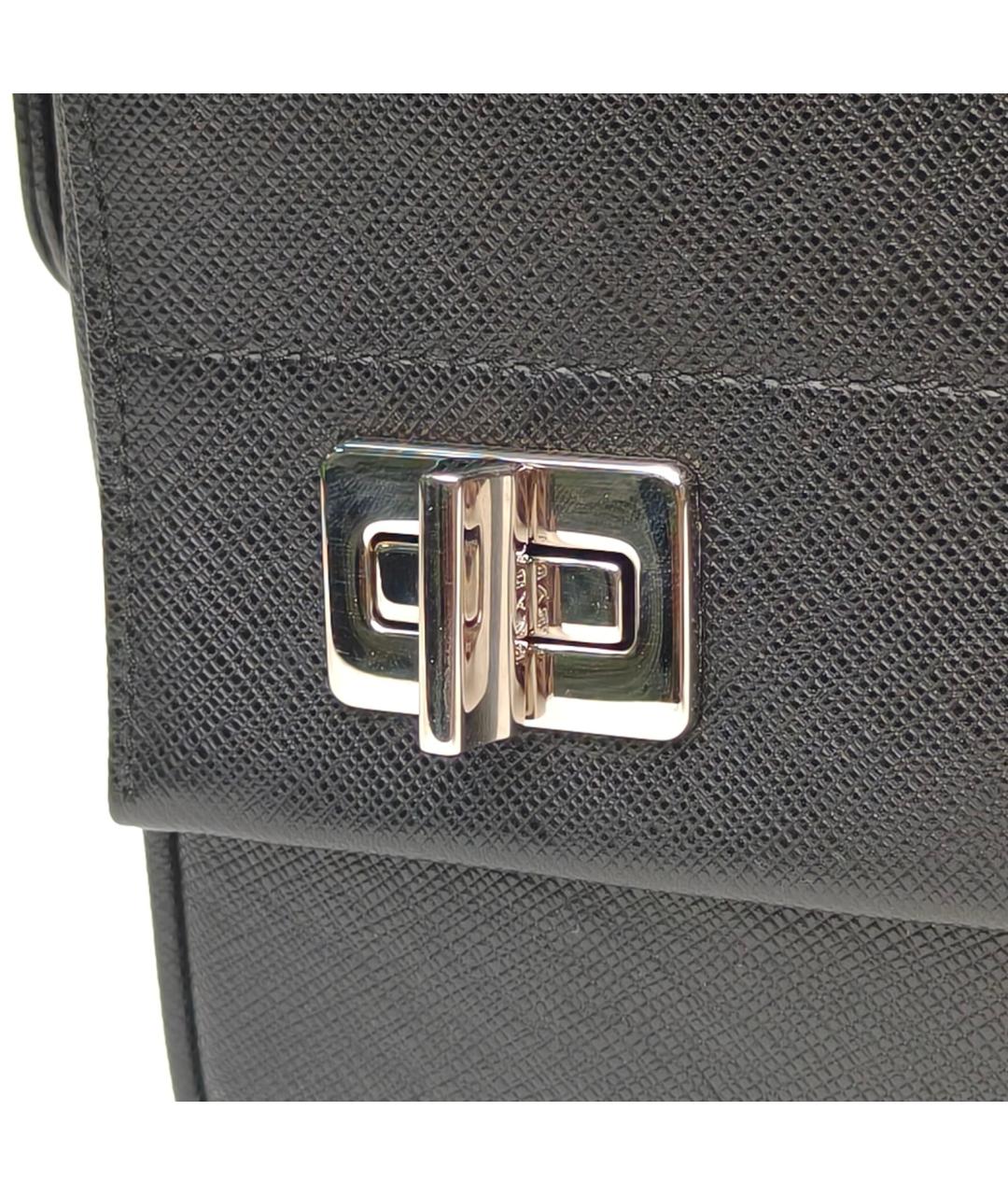 PRADA Черная кожаная сумка через плечо, фото 8