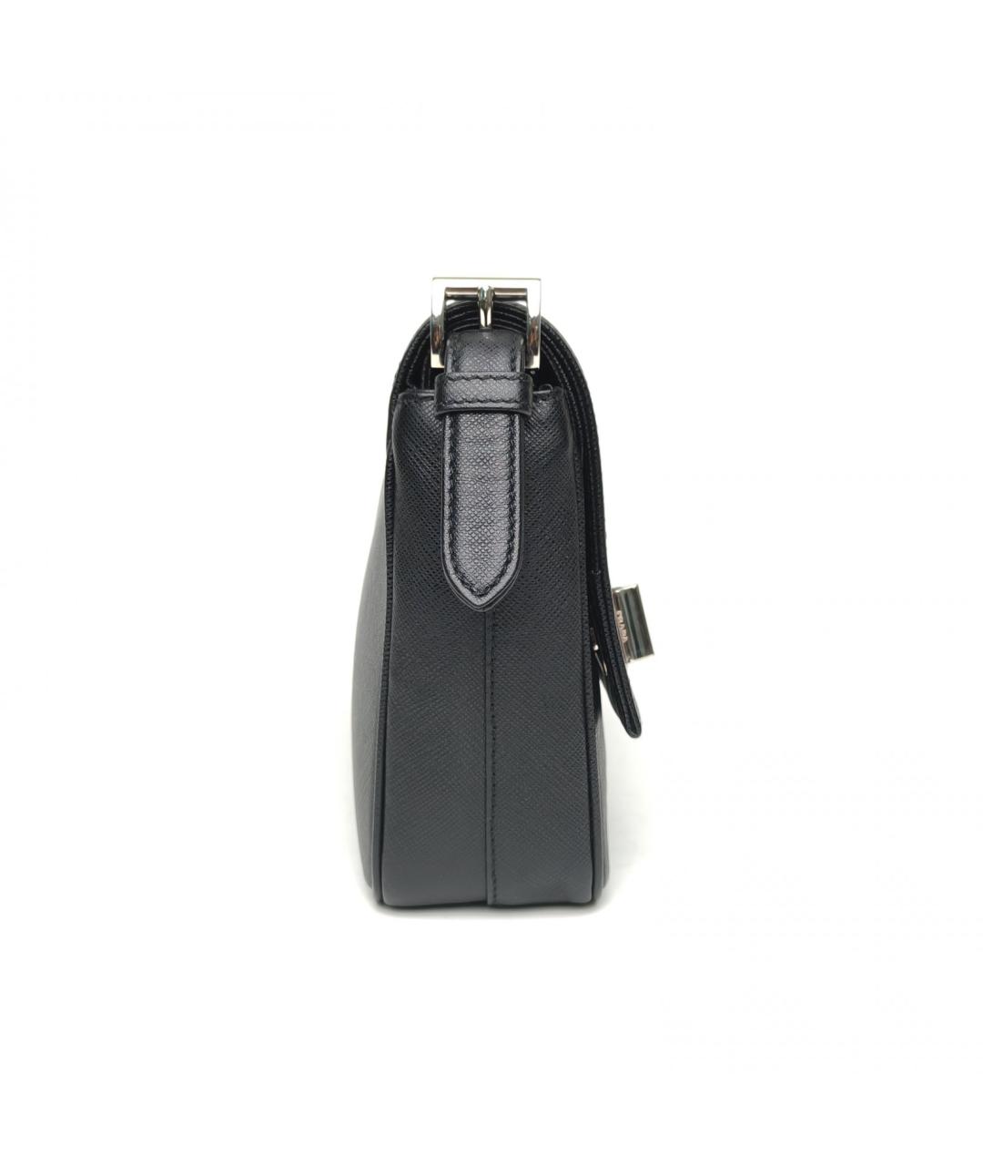 PRADA Черная кожаная сумка через плечо, фото 5