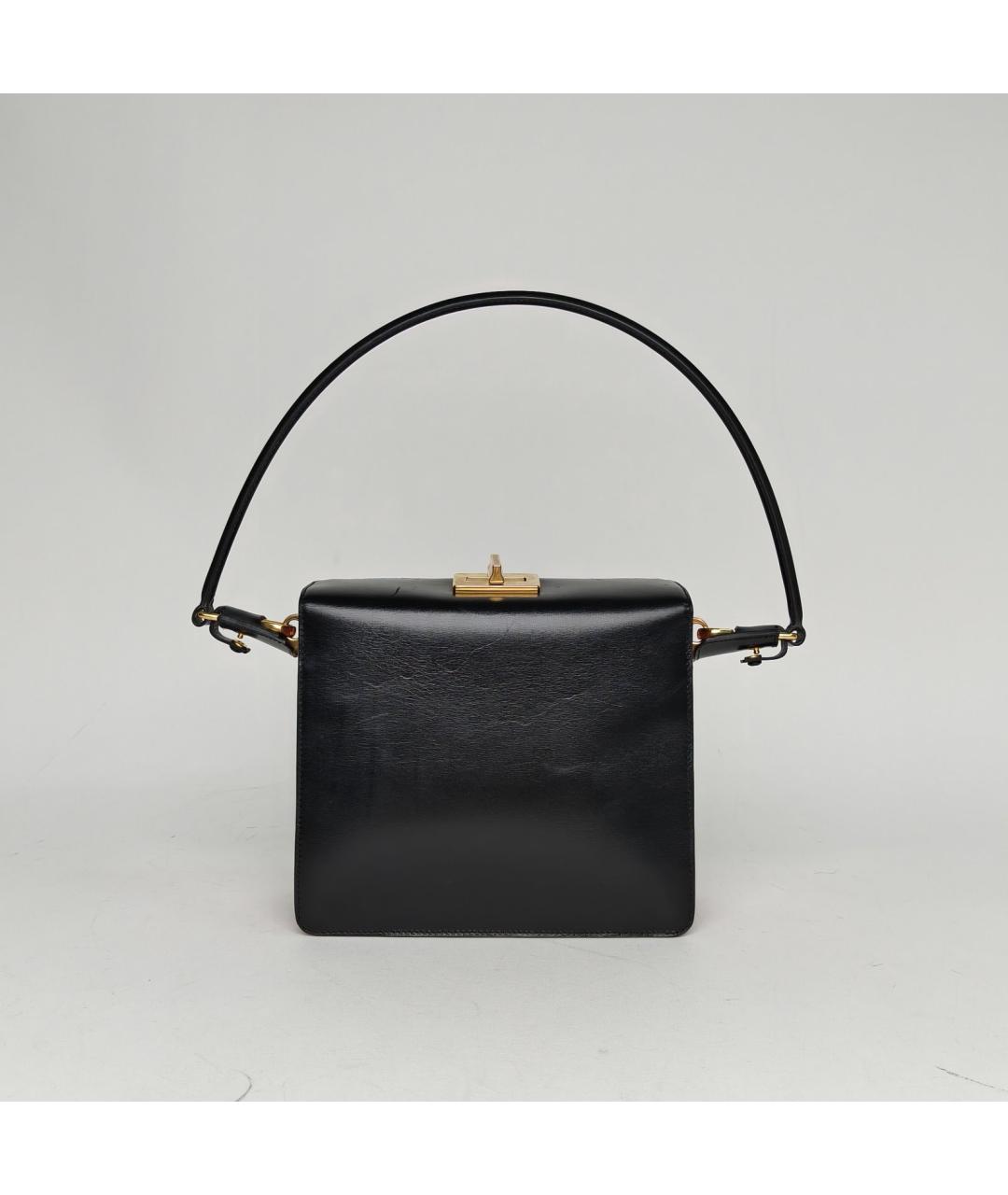 PRADA Черная кожаная сумка через плечо, фото 4