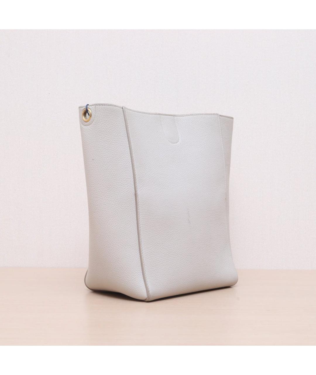 CELINE Белая кожаная сумка через плечо, фото 6