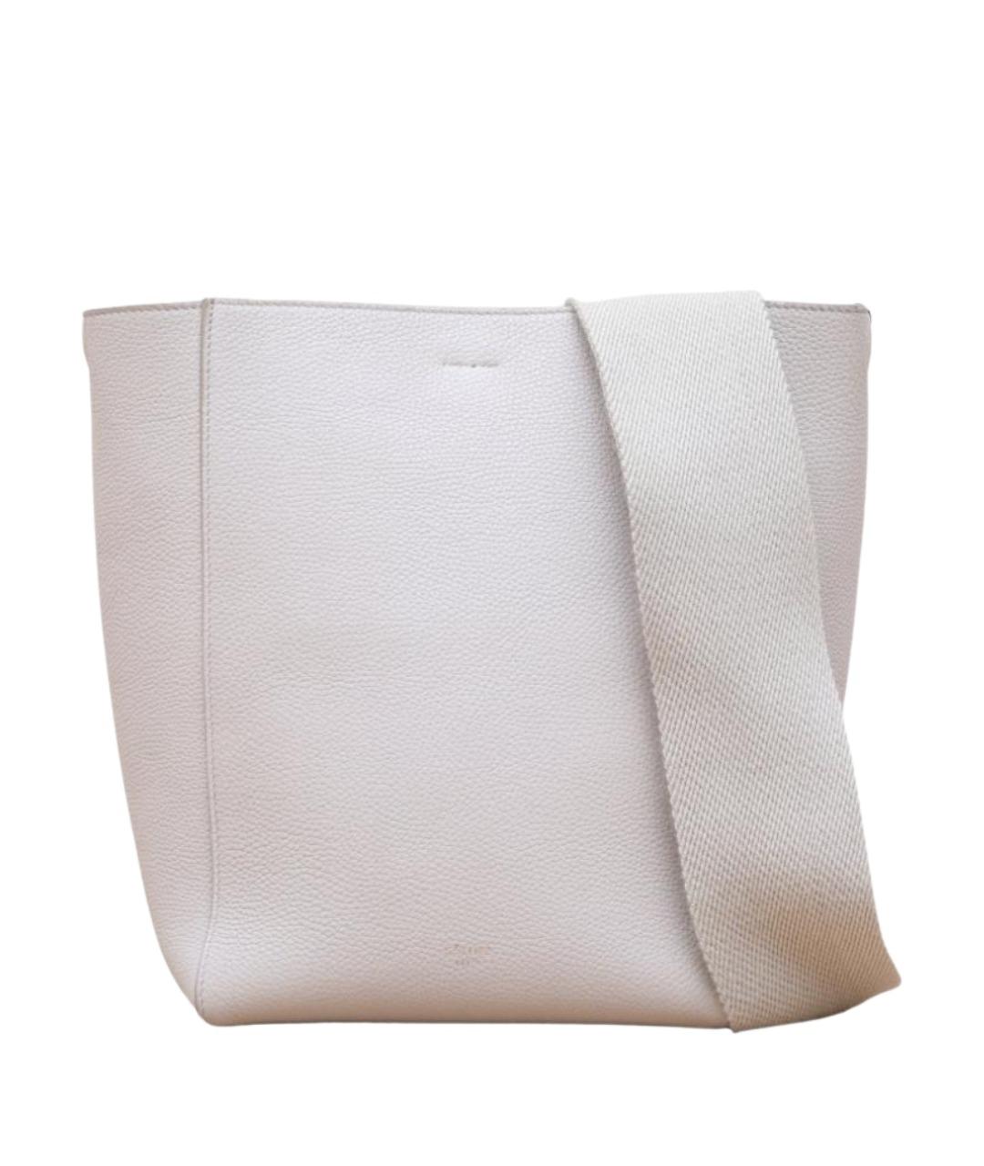 CELINE Белая кожаная сумка через плечо, фото 1