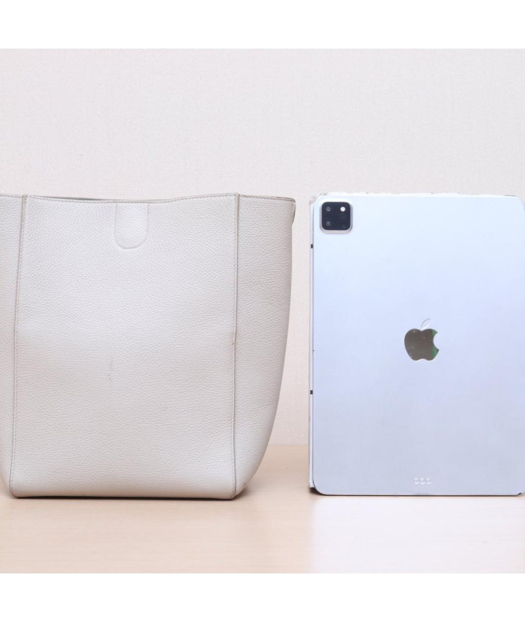 CELINE Белая кожаная сумка через плечо, фото 7