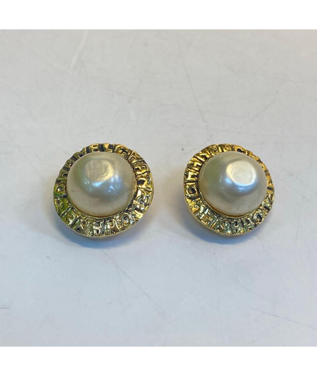 CHANEL Золотые металлические клипсы, фото 6