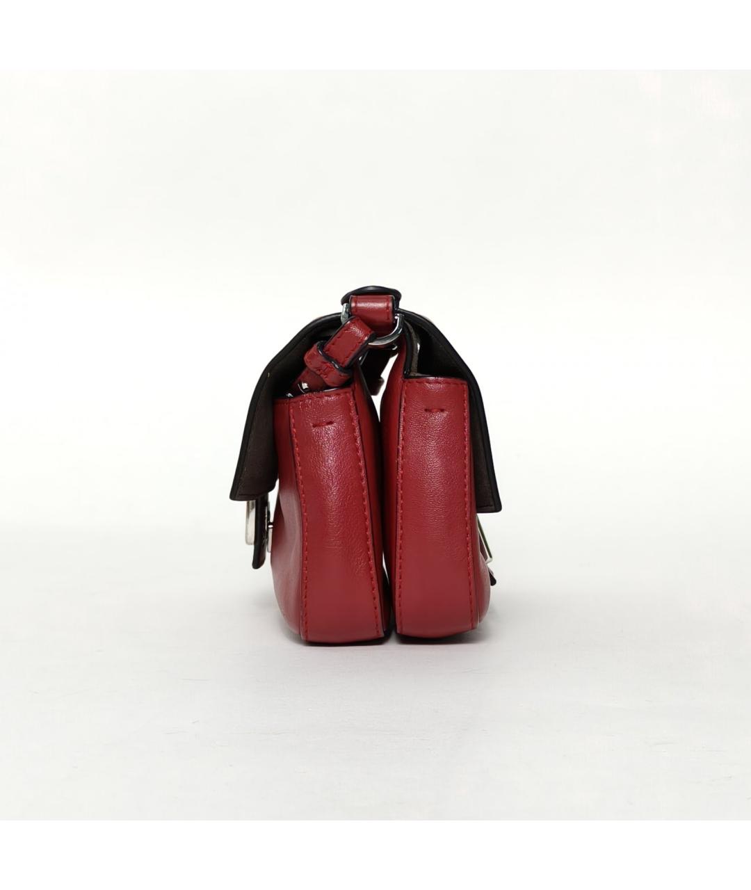 FENDI Красная кожаная сумка через плечо, фото 5