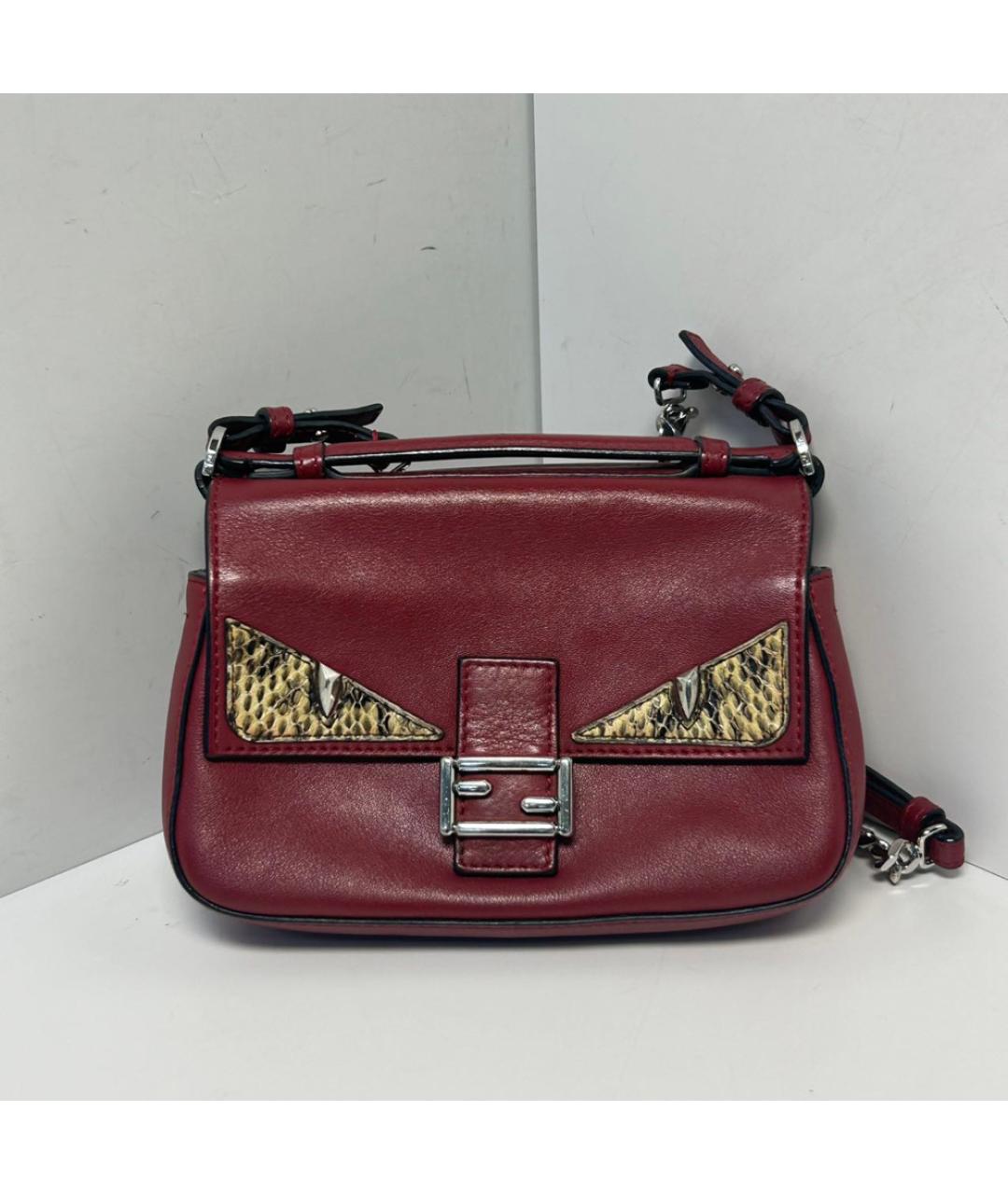 FENDI Красная кожаная сумка через плечо, фото 9