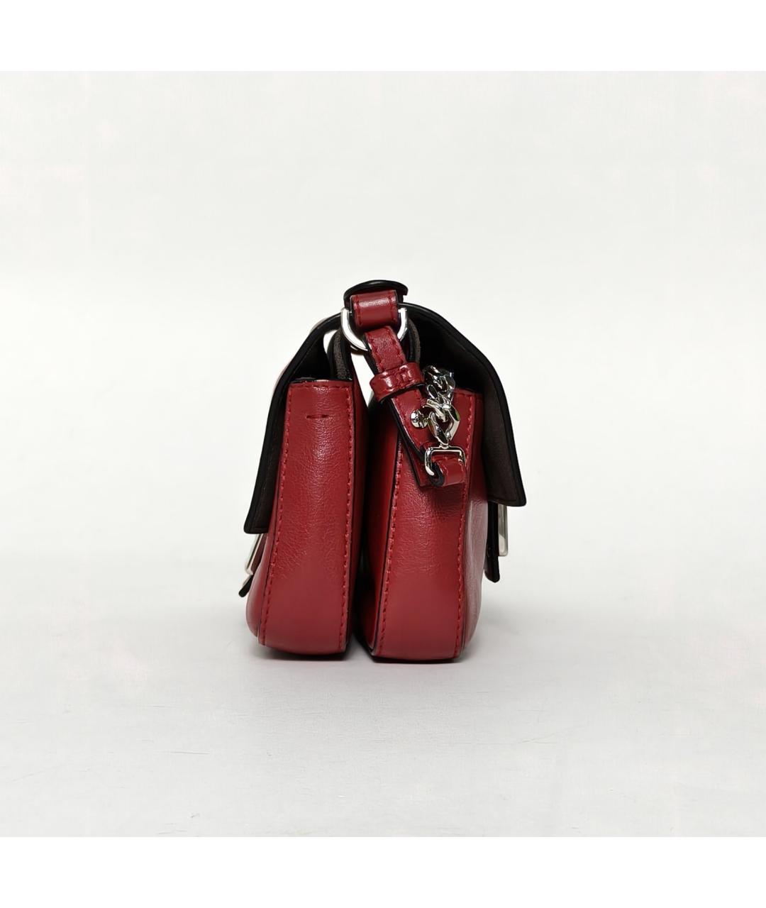 FENDI Красная кожаная сумка через плечо, фото 3