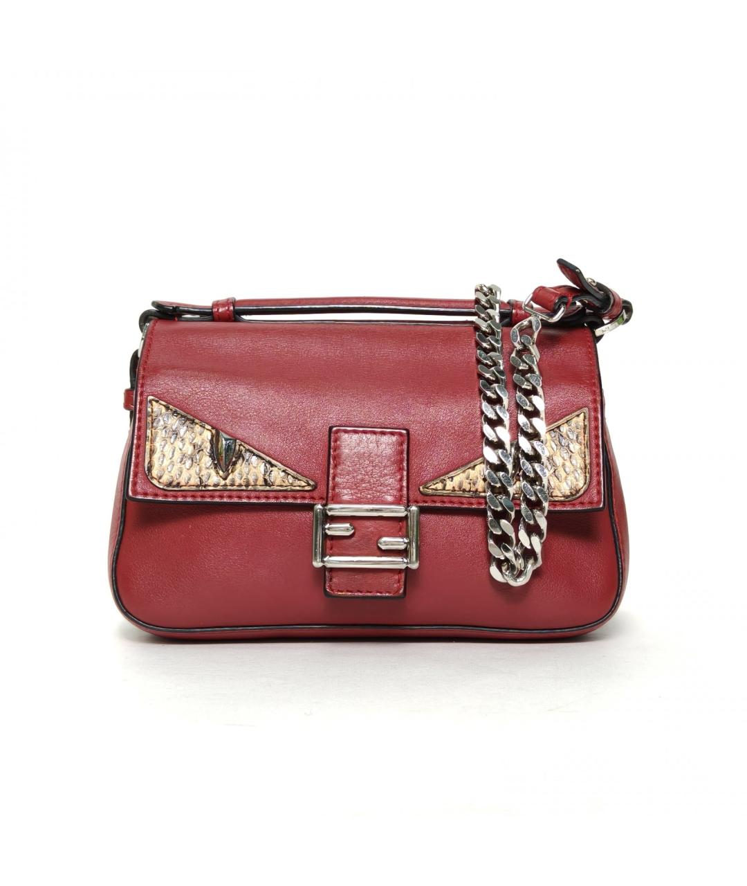 FENDI Красная кожаная сумка через плечо, фото 2