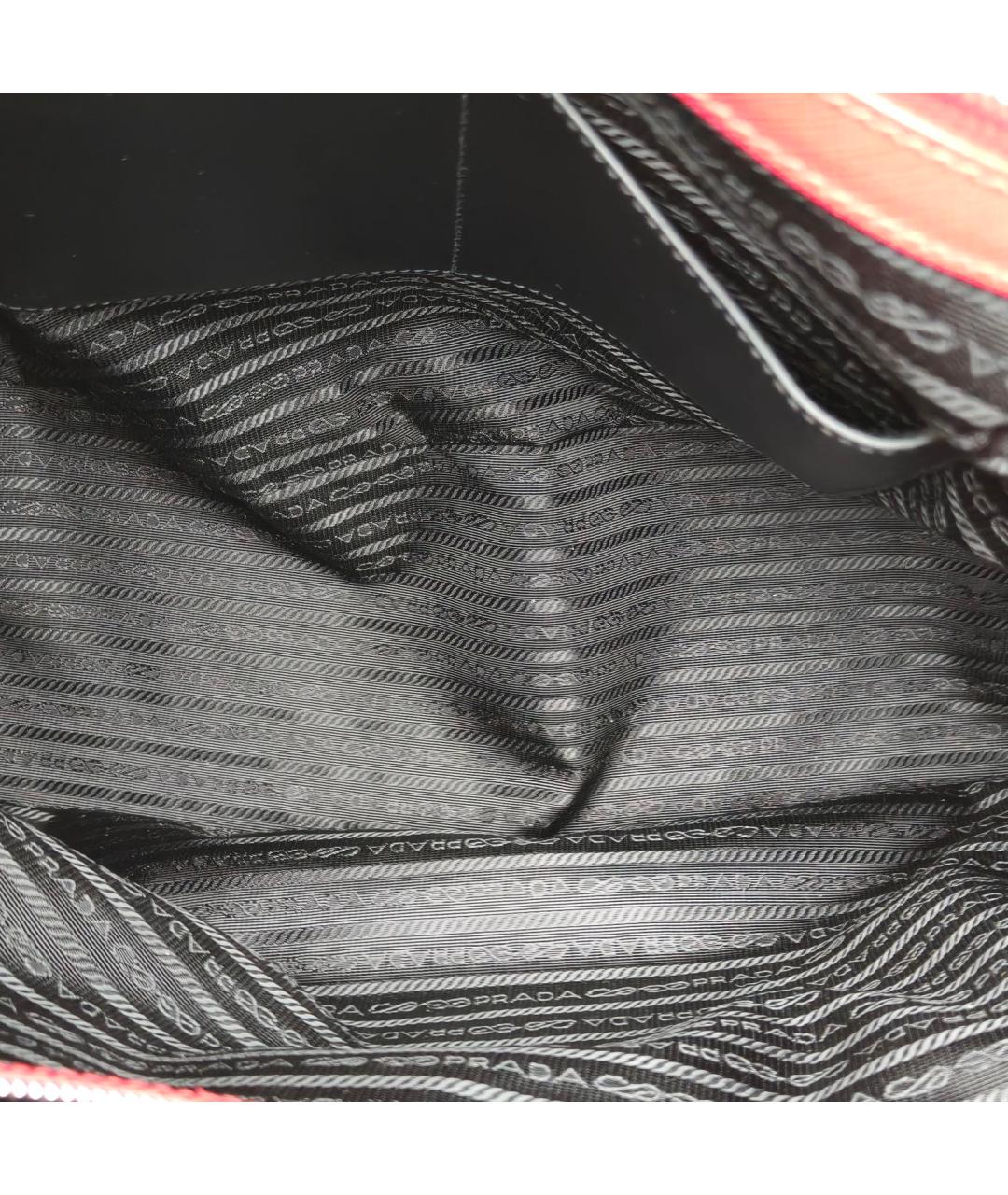 PRADA Красная кожаная сумка через плечо, фото 9