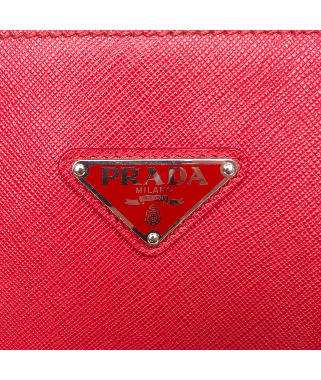 PRADA Красная кожаная сумка через плечо, фото 8
