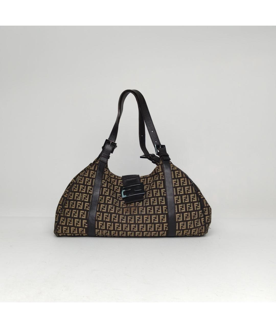 FENDI Коричневая тканевая сумка через плечо, фото 2