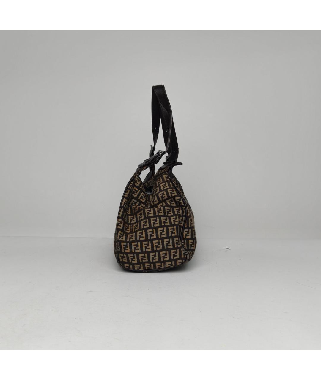 FENDI Коричневая тканевая сумка через плечо, фото 3