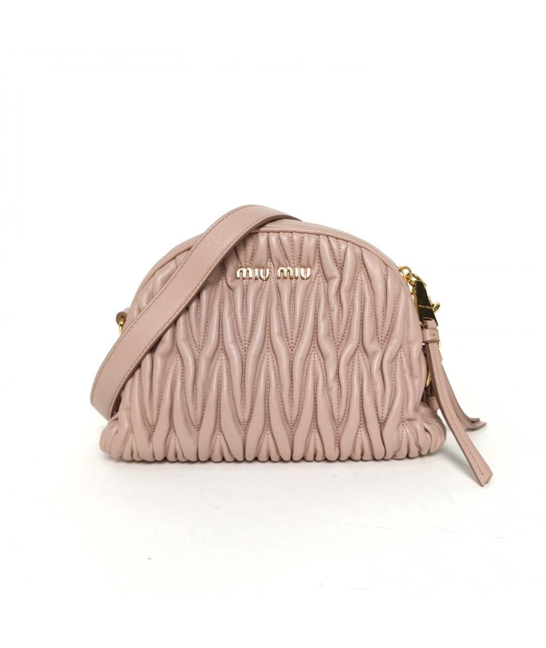 MIU MIU Розовая кожаная сумка через плечо, фото 2