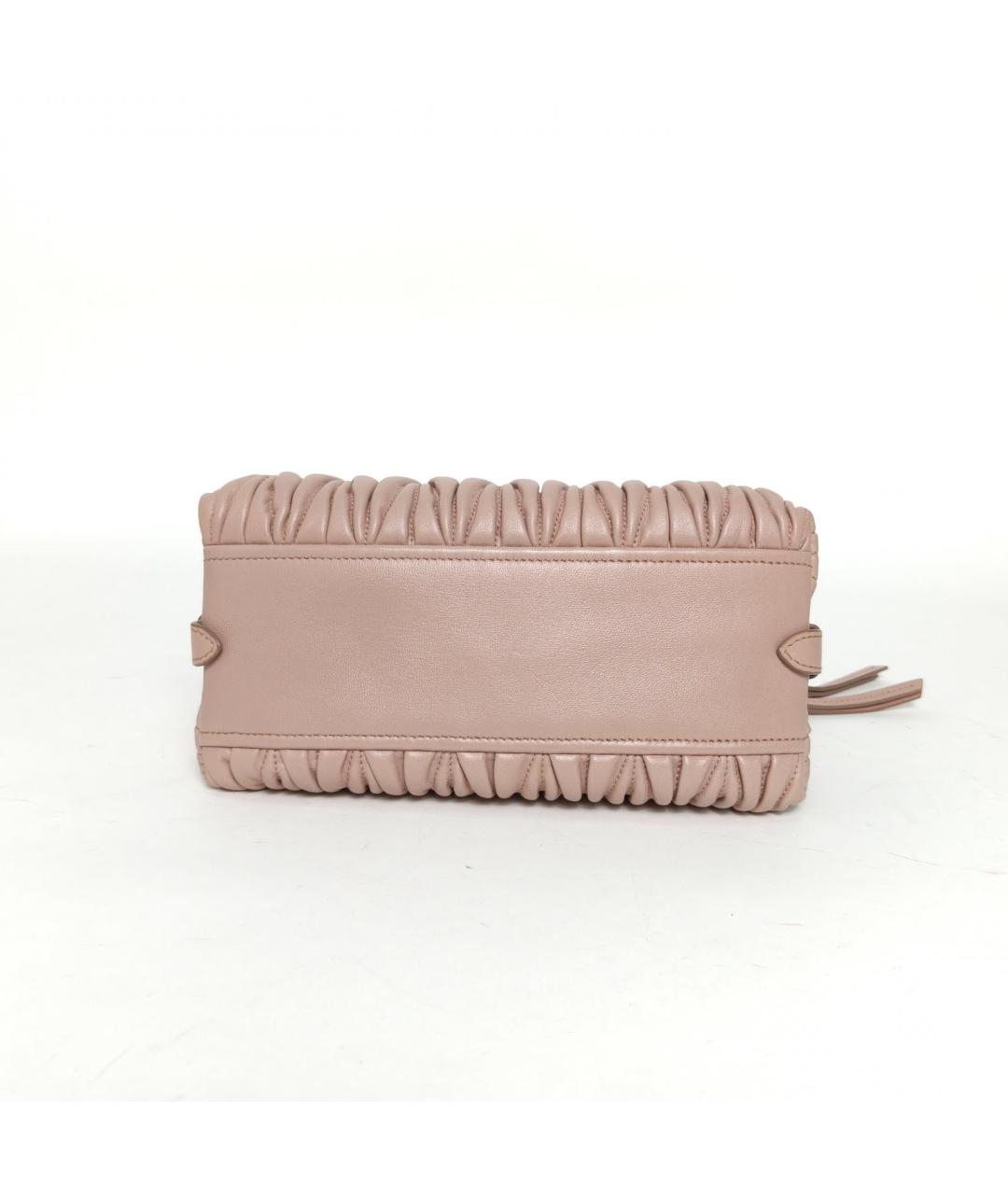 MIU MIU Розовая кожаная сумка через плечо, фото 6