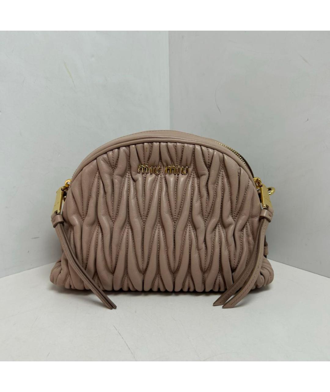 MIU MIU Розовая кожаная сумка через плечо, фото 9