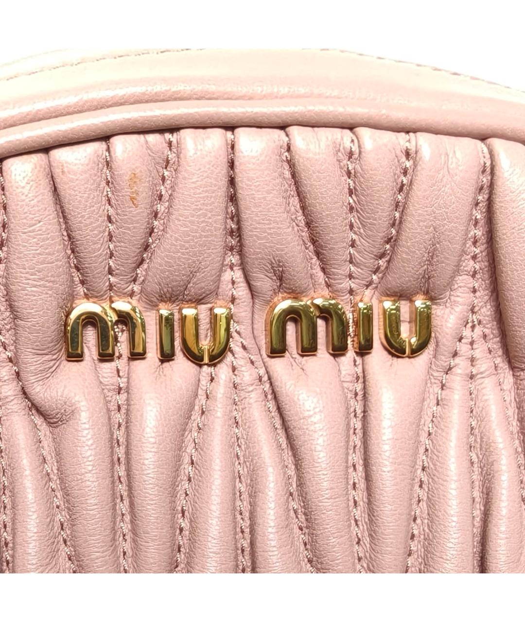 MIU MIU Розовая кожаная сумка через плечо, фото 7