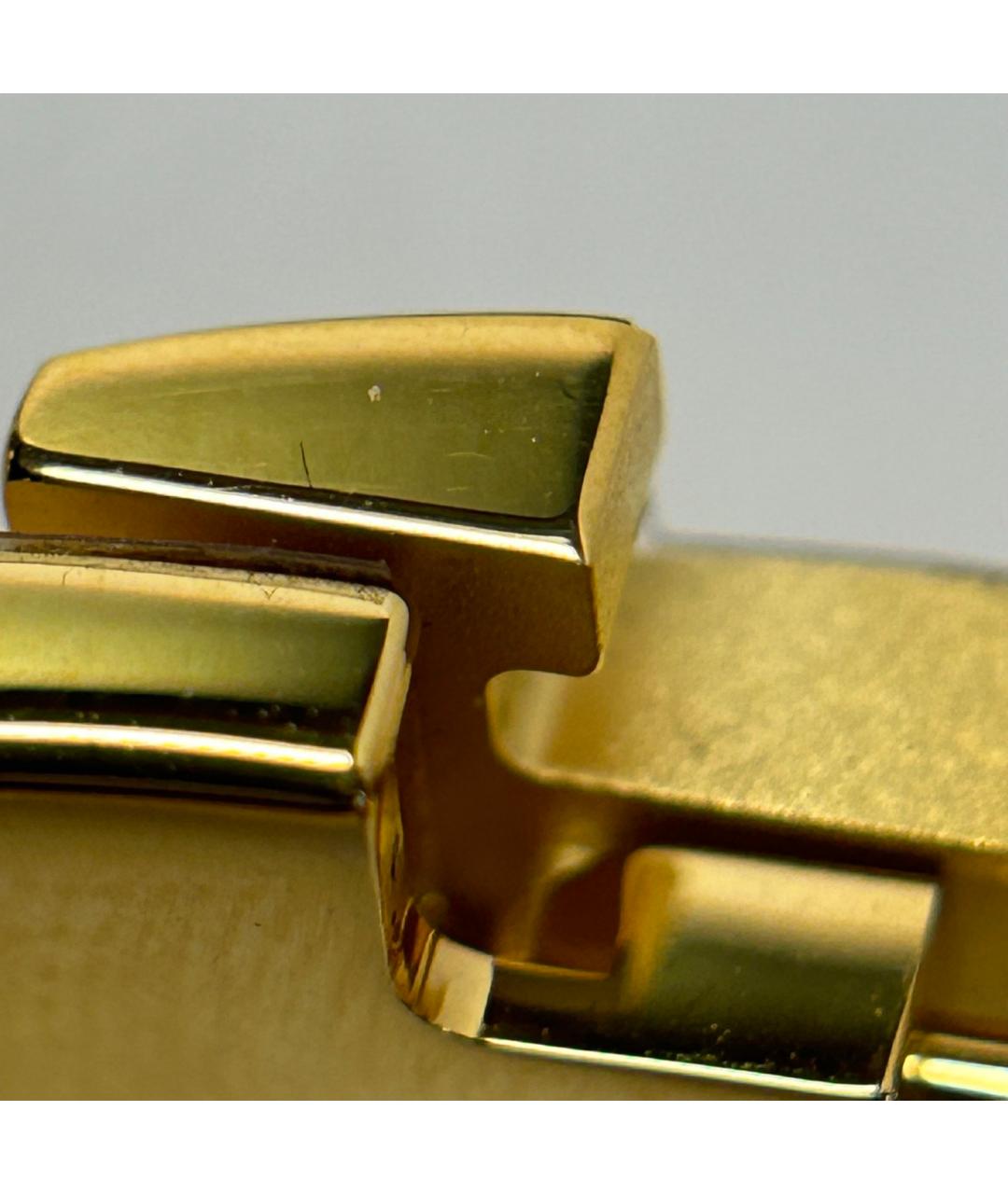 HERMES Бежевый металлический браслет, фото 9