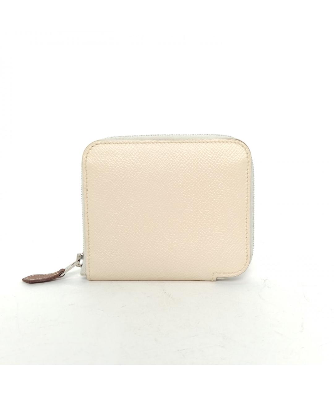 HERMES Бежевый кожаный кошелек, фото 2