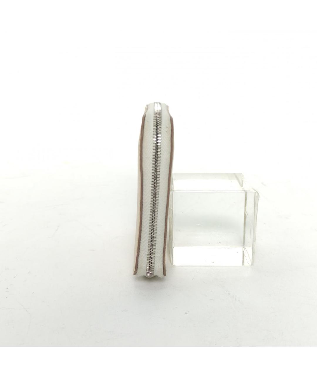 HERMES Бежевый кожаный кошелек, фото 3