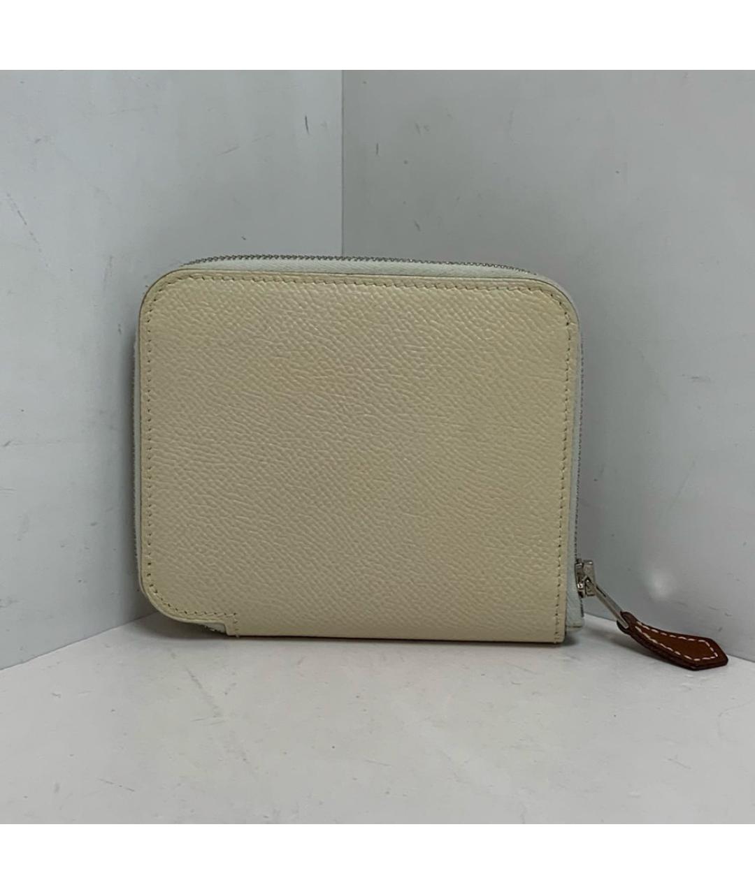 HERMES Бежевый кожаный кошелек, фото 8
