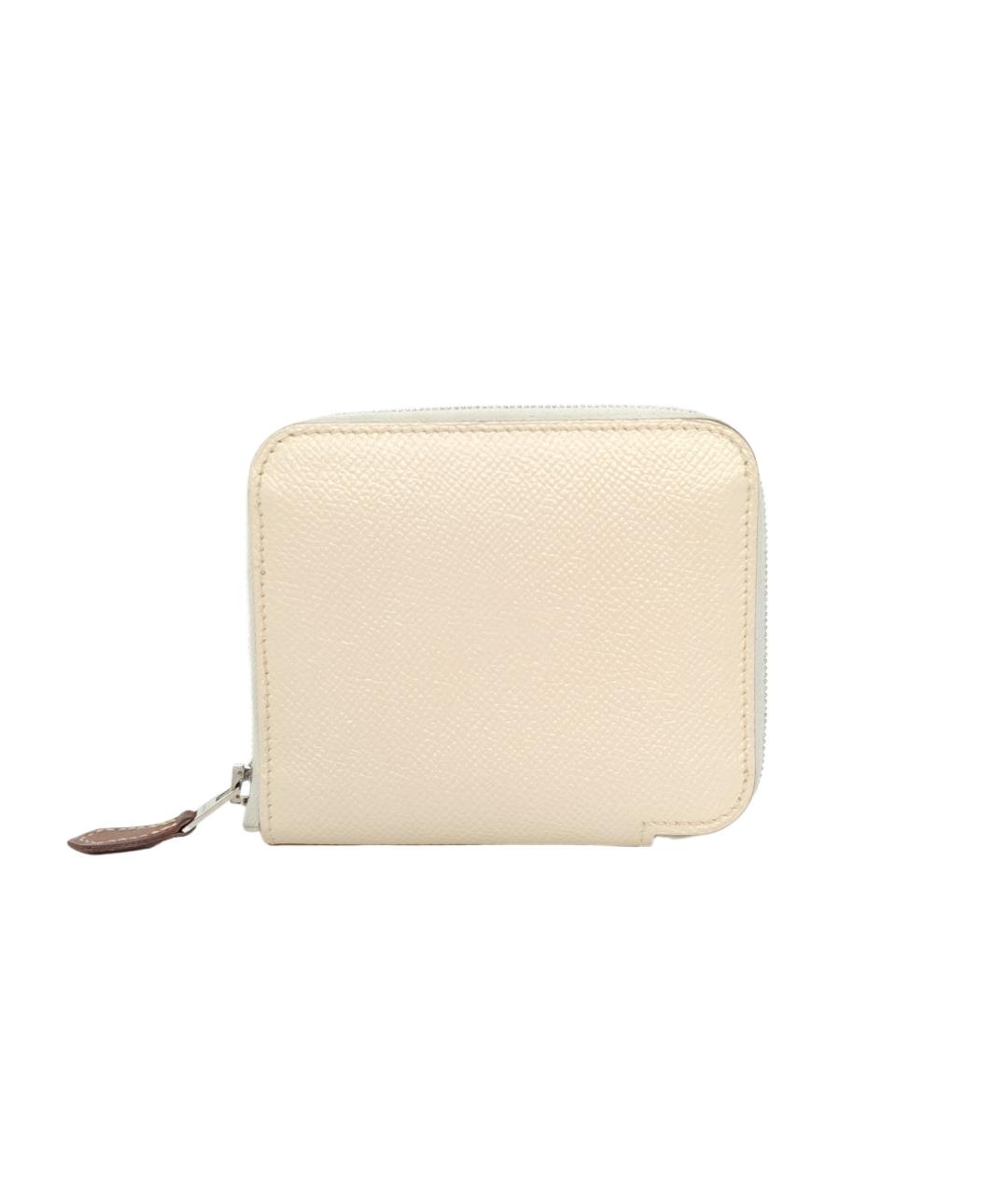 HERMES Бежевый кожаный кошелек, фото 1