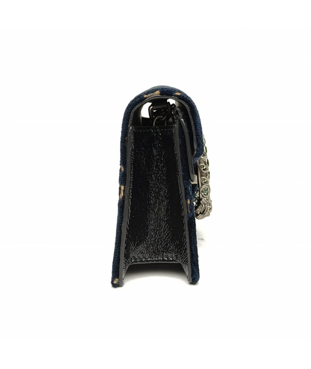 GUCCI Темно-синяя тканевая сумка через плечо, фото 5