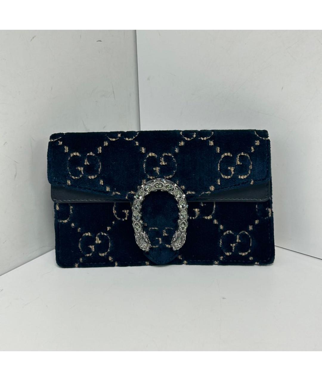 GUCCI Темно-синяя тканевая сумка через плечо, фото 9