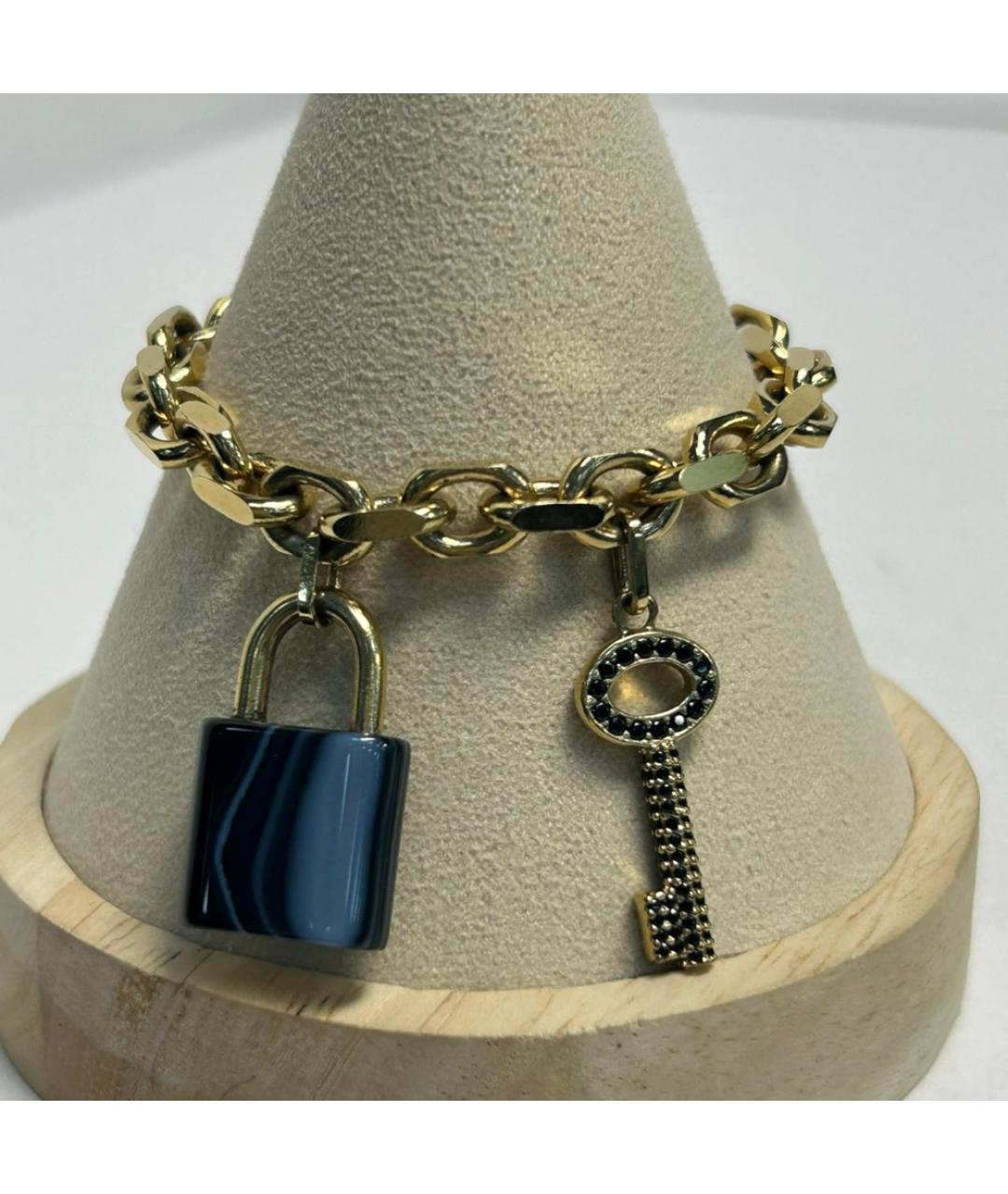 LOUIS VUITTON Золотой металлический браслет, фото 7