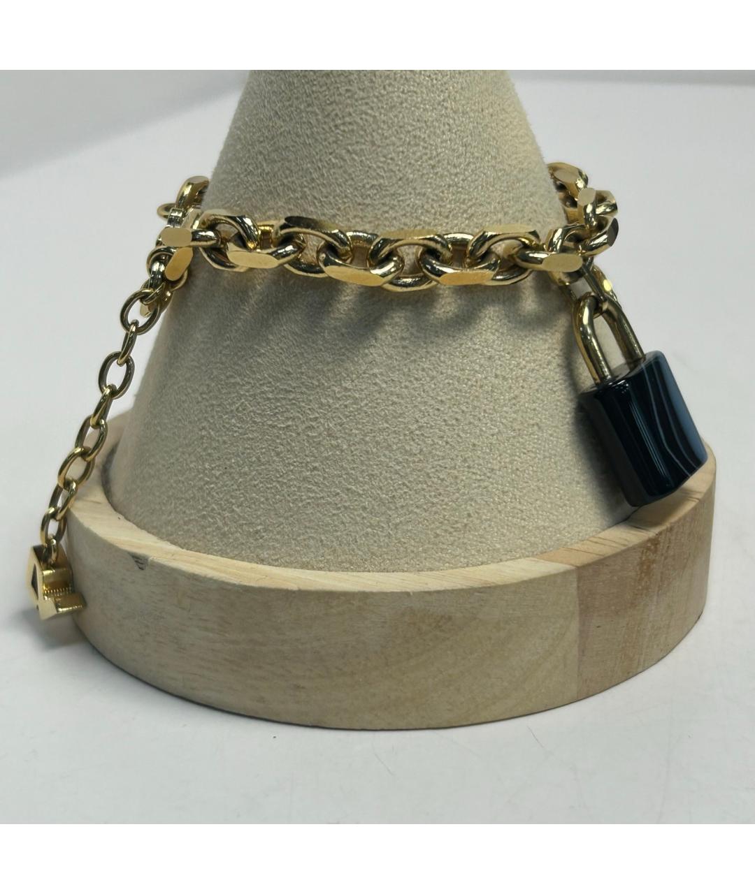 LOUIS VUITTON Золотой металлический браслет, фото 9