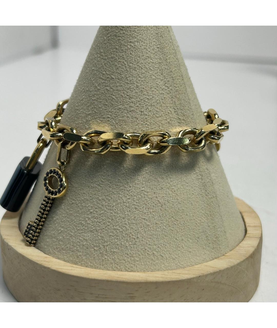 LOUIS VUITTON Золотой металлический браслет, фото 8