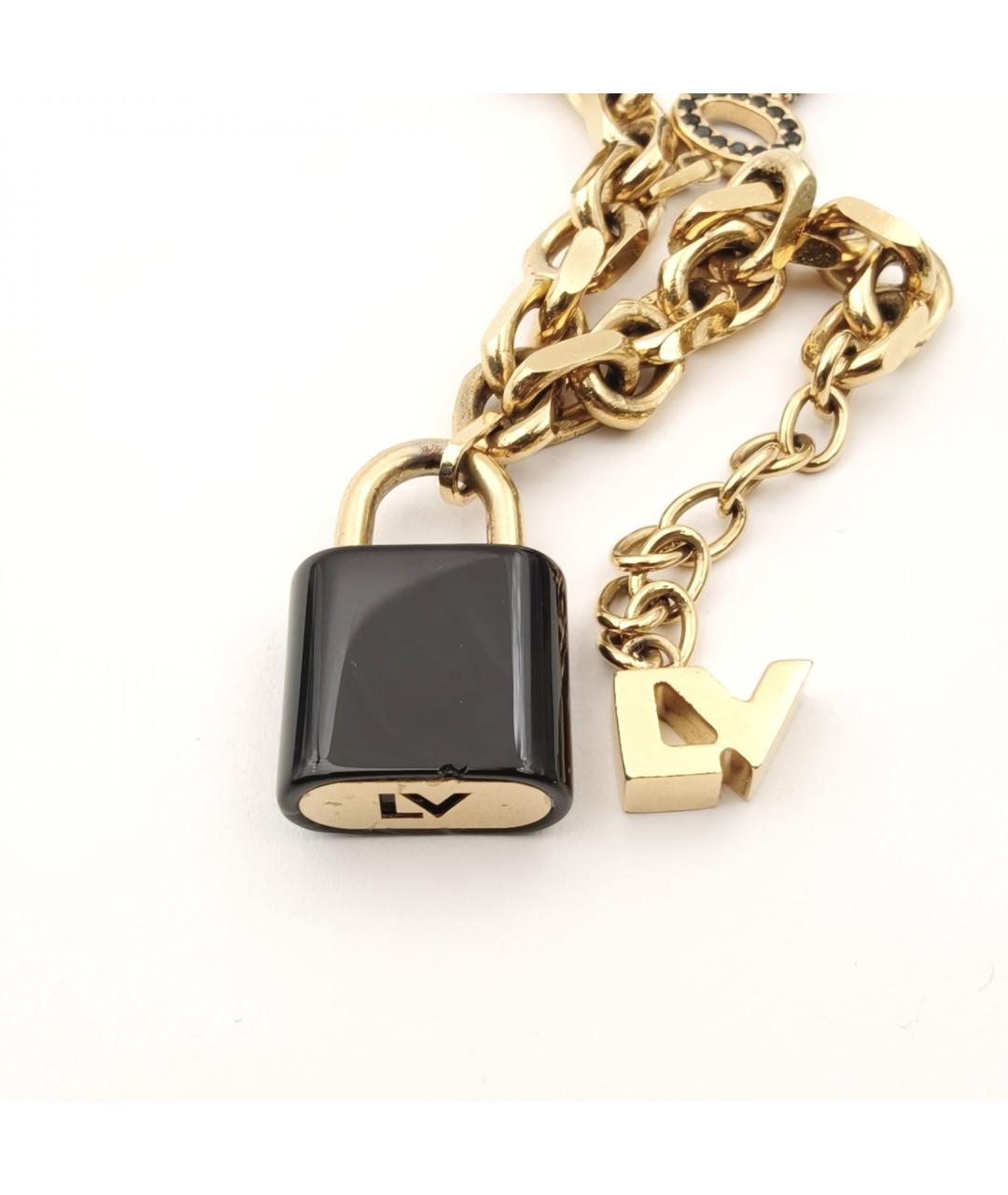 LOUIS VUITTON Золотой металлический браслет, фото 6