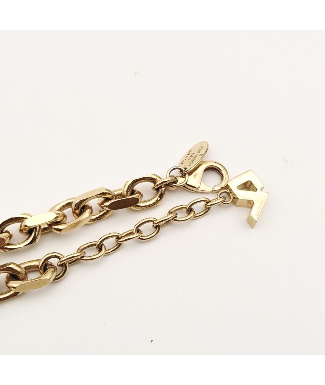 LOUIS VUITTON Золотой металлический браслет, фото 4