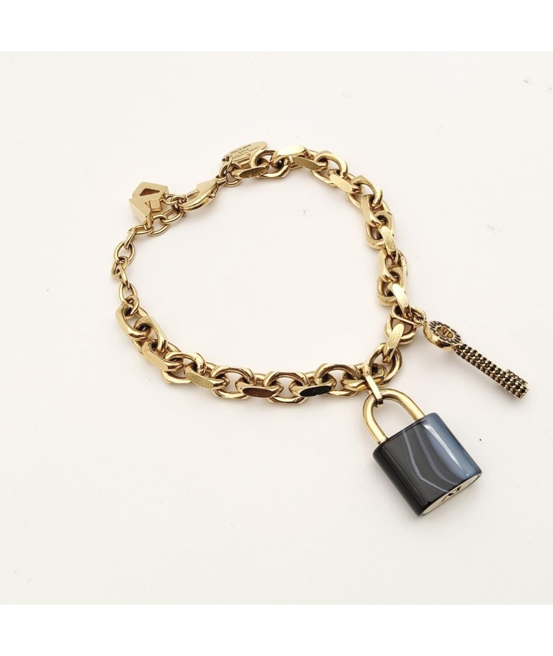 LOUIS VUITTON Золотой металлический браслет, фото 3