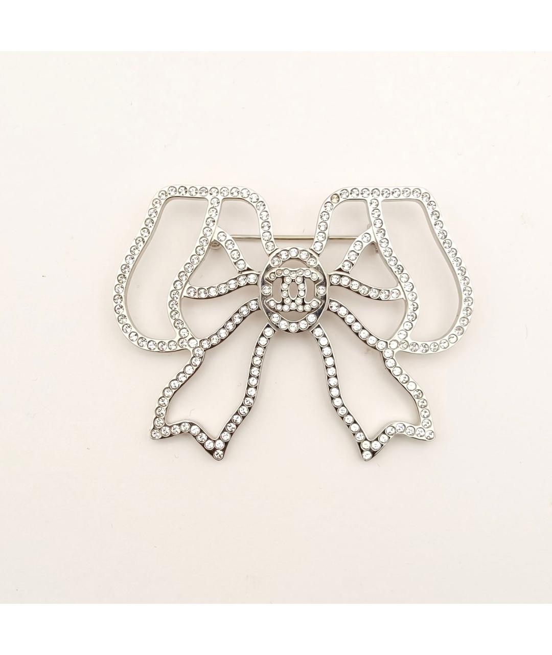 CHANEL Серебряная металлическая булавка / брошь, фото 2