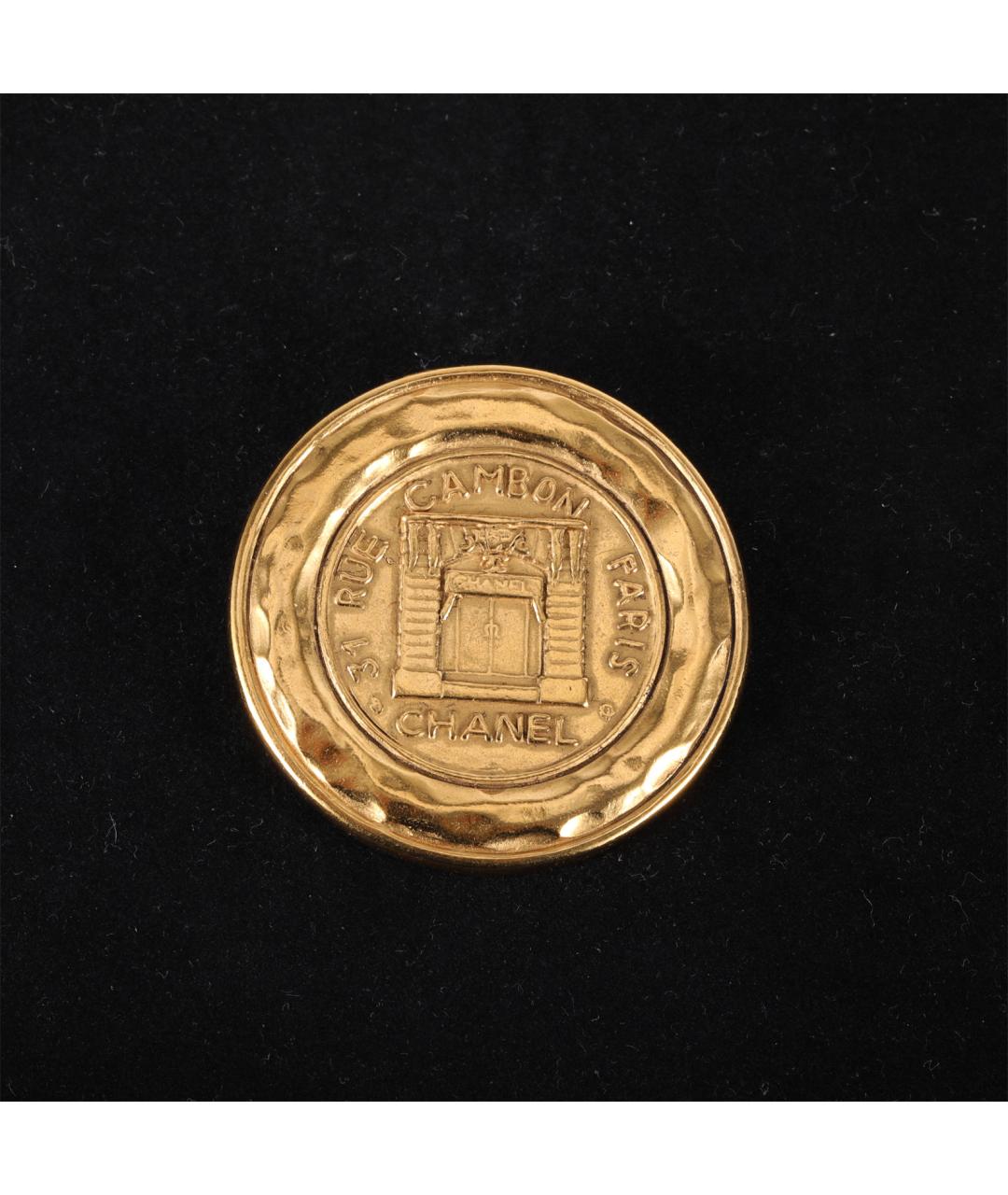 CHANEL Золотая металлическая булавка / брошь, фото 6