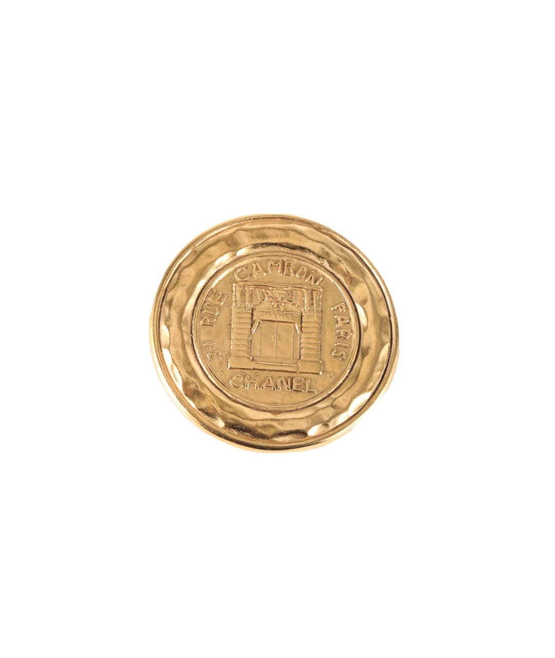 CHANEL Золотая металлическая булавка / брошь, фото 1