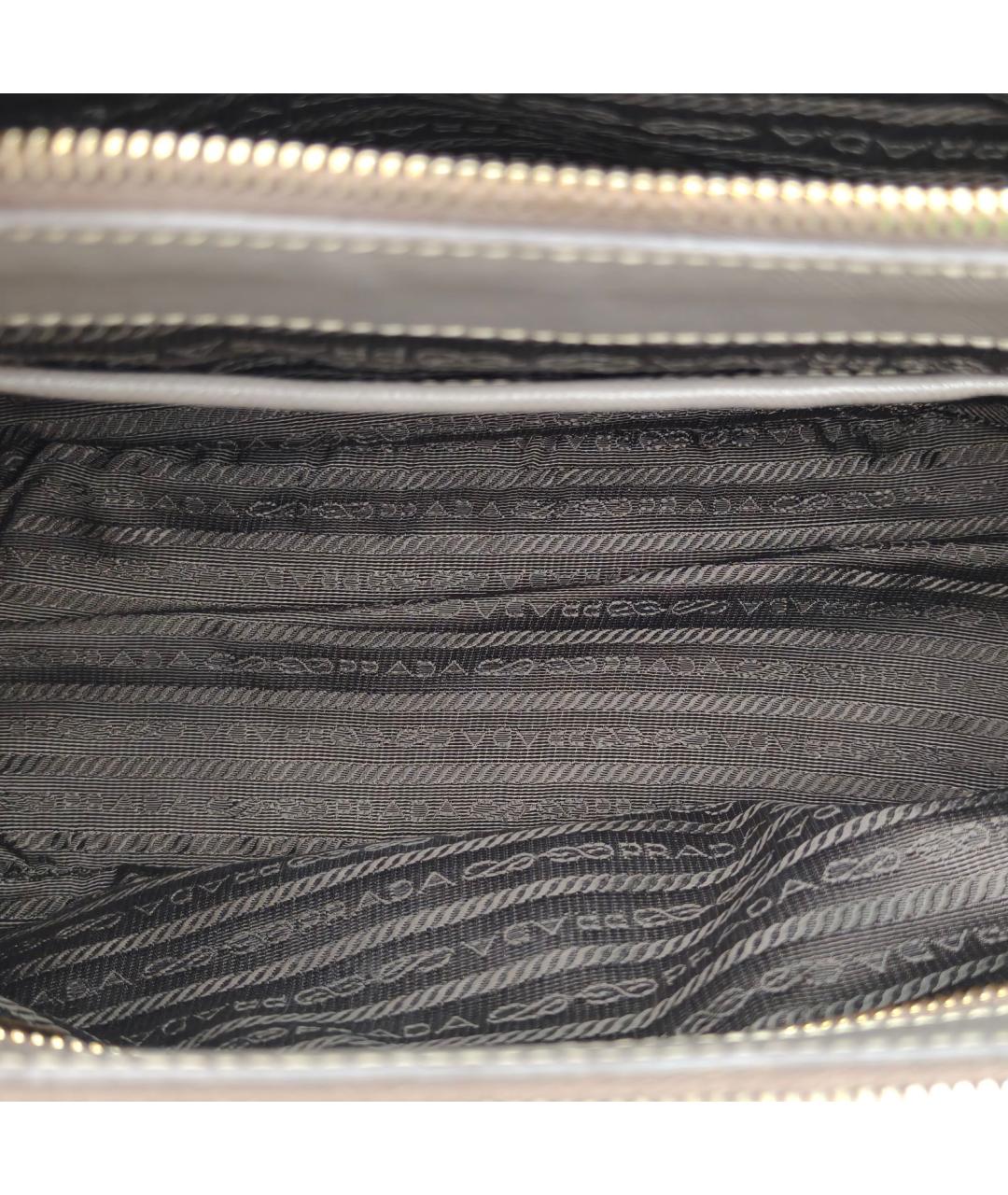 PRADA Серая кожаная сумка через плечо, фото 8