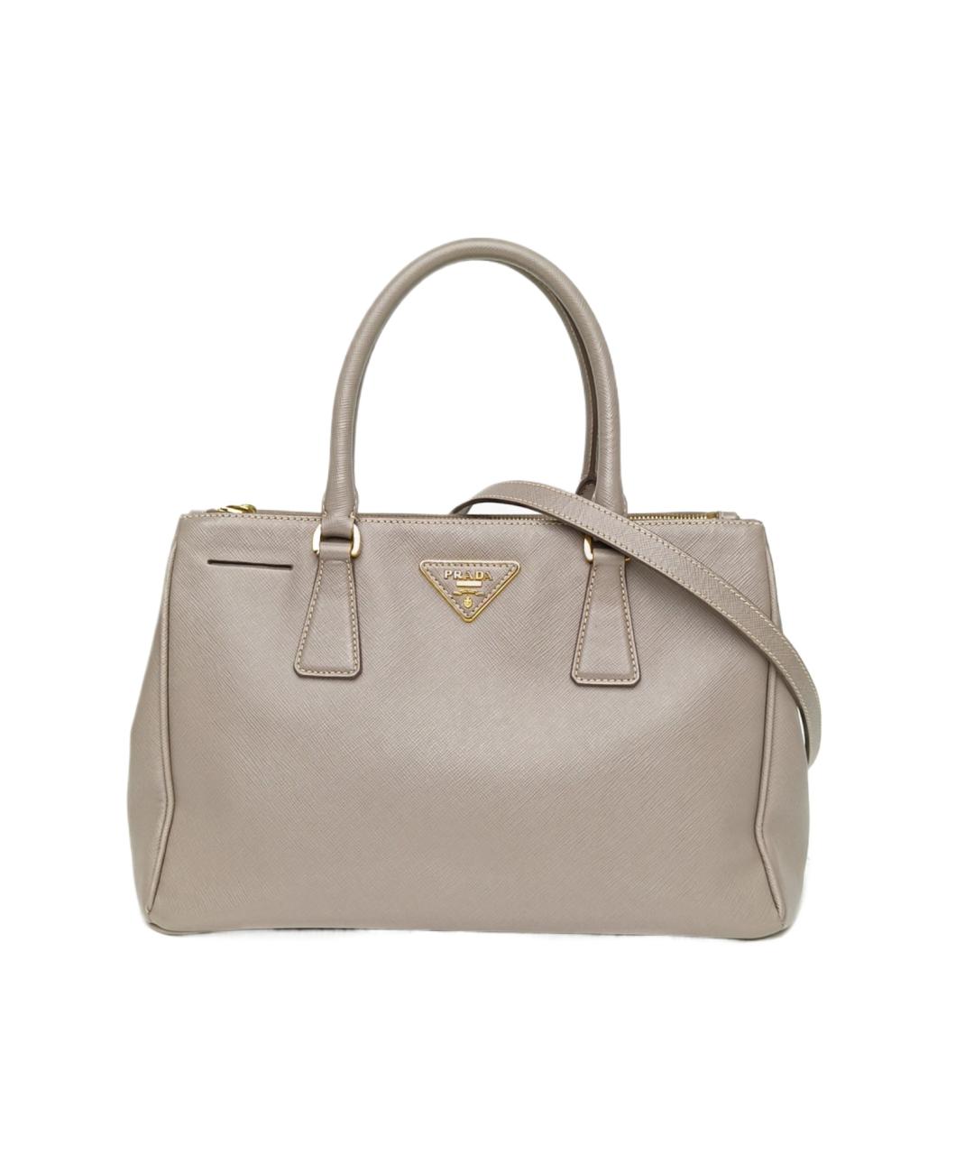 PRADA Серая кожаная сумка через плечо, фото 1