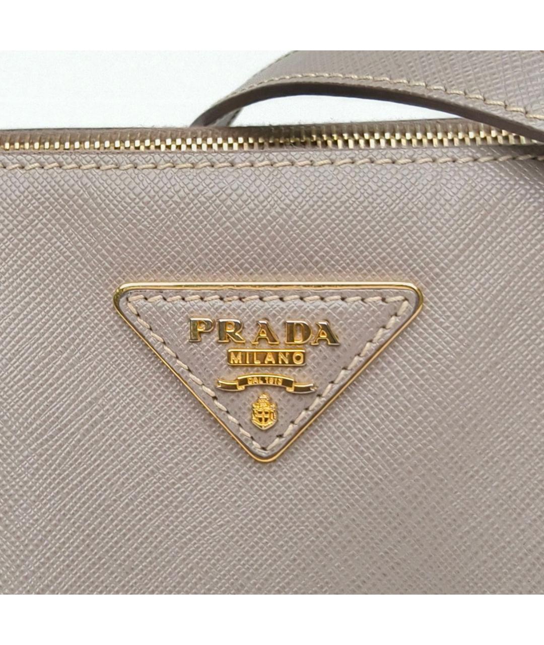 PRADA Серая кожаная сумка через плечо, фото 7
