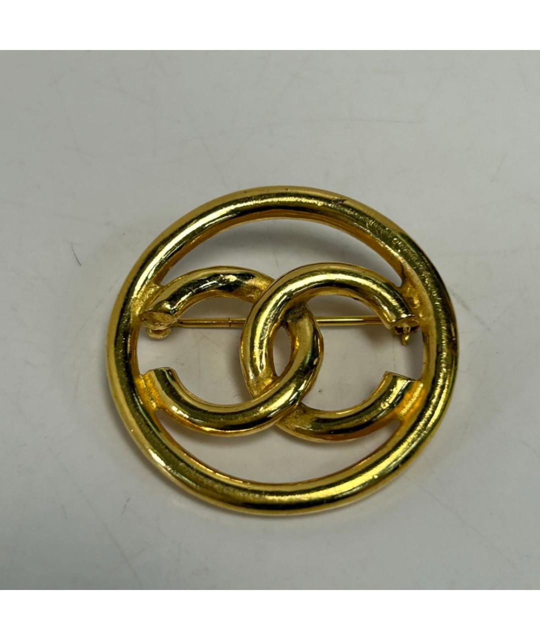 CHANEL Золотая металлическая булавка / брошь, фото 7