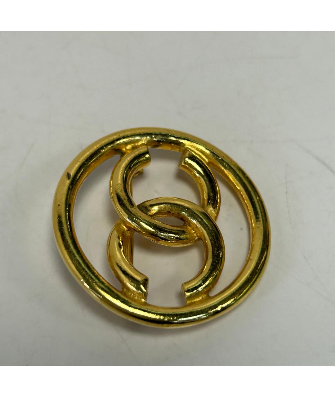 CHANEL Золотая металлическая булавка / брошь, фото 8