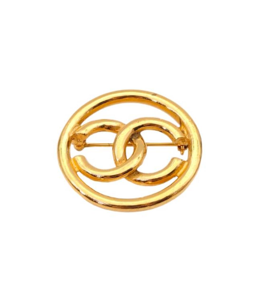CHANEL Золотая металлическая булавка / брошь, фото 1