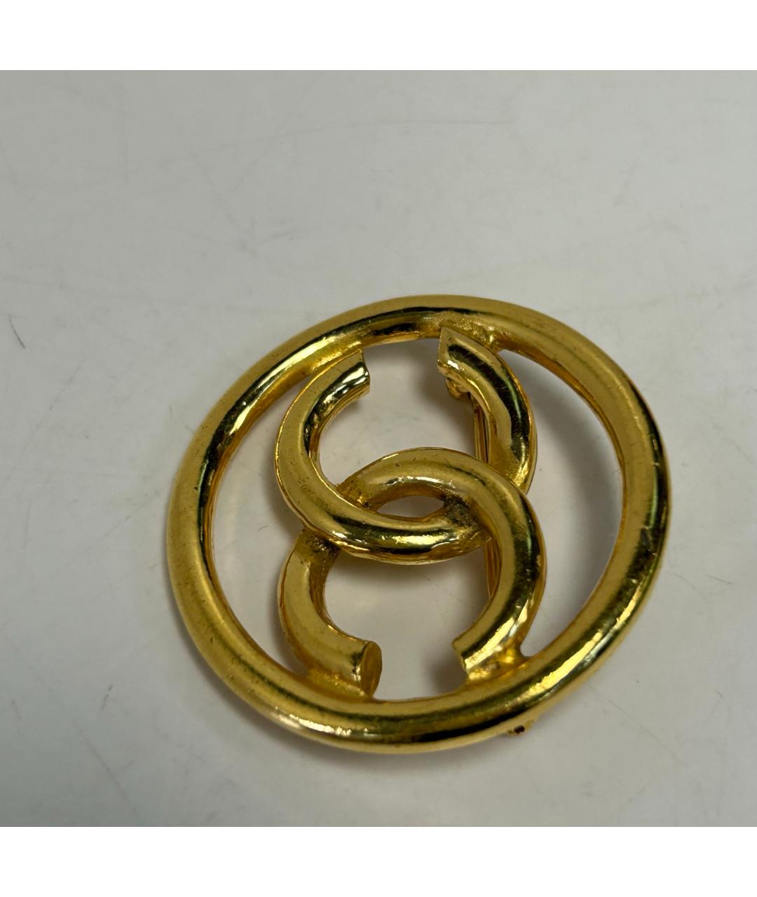 CHANEL Золотая металлическая булавка / брошь, фото 9