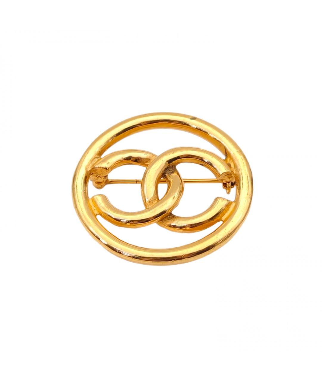 CHANEL Золотая металлическая булавка / брошь, фото 2