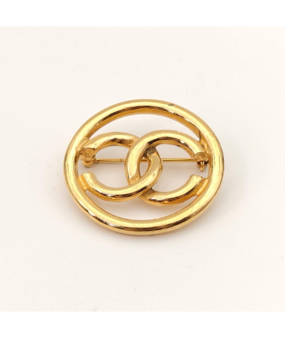 CHANEL Золотая металлическая булавка / брошь, фото 3