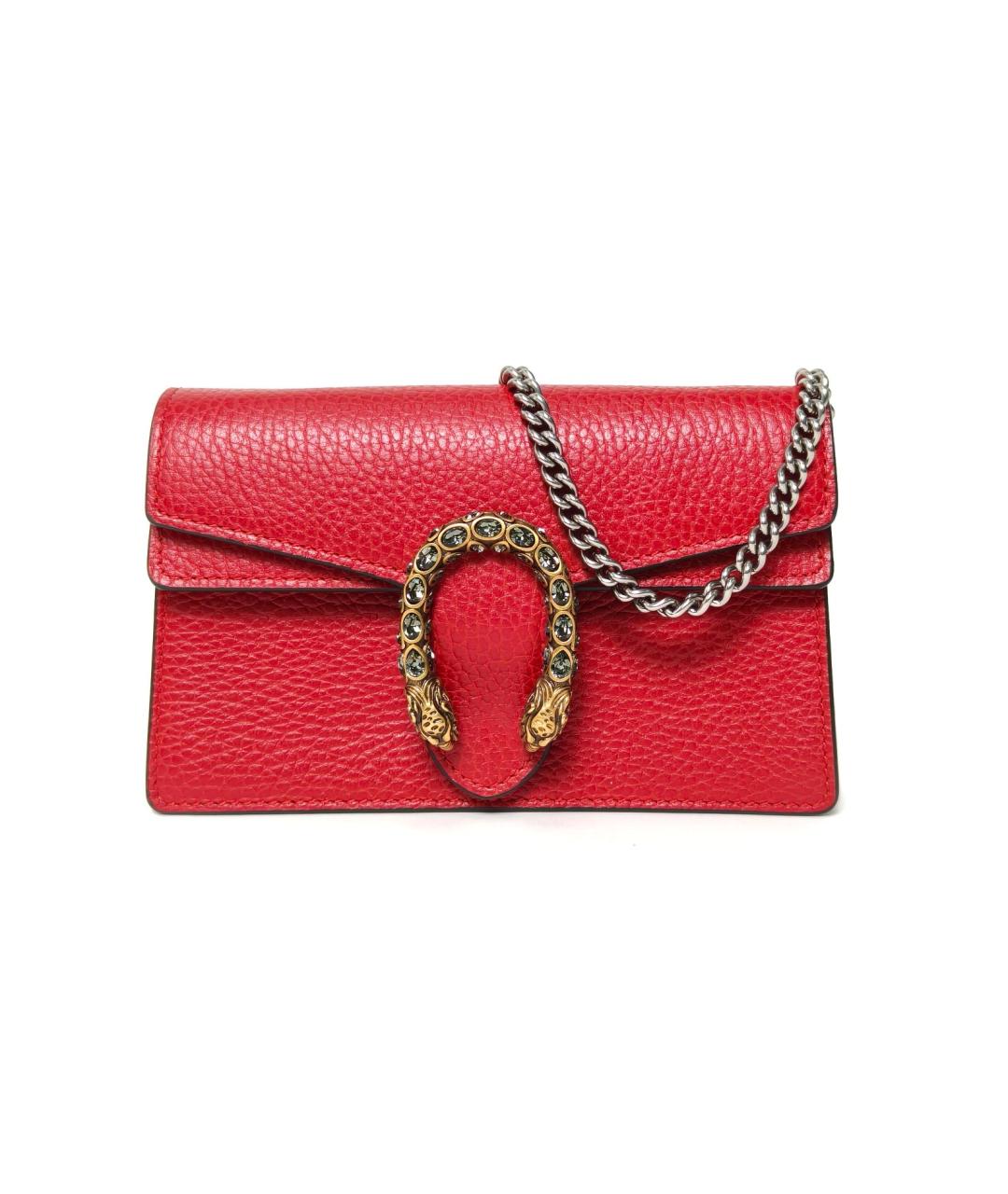 GUCCI Красная кожаная сумка через плечо, фото 2