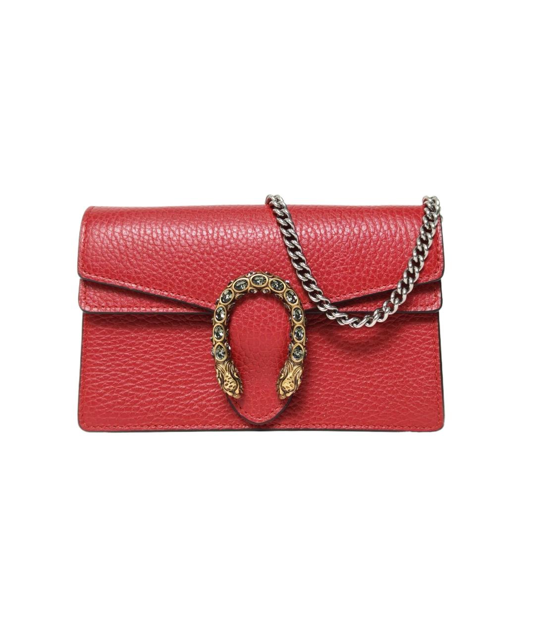 GUCCI Красная кожаная сумка через плечо, фото 1