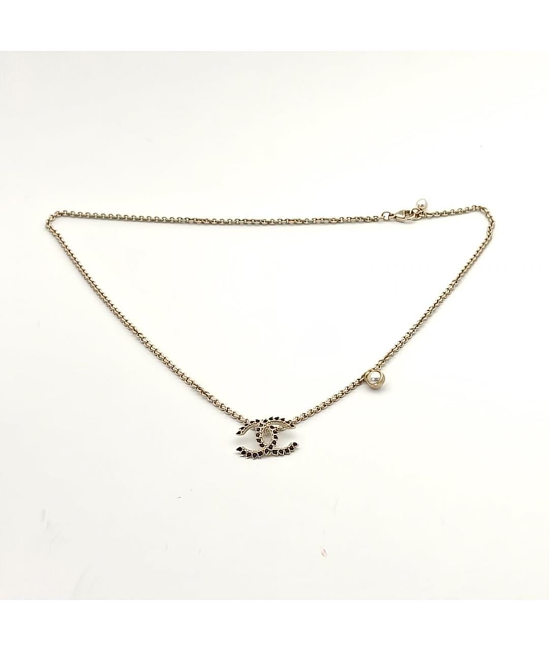 CHANEL Золотое металлическое колье, фото 7